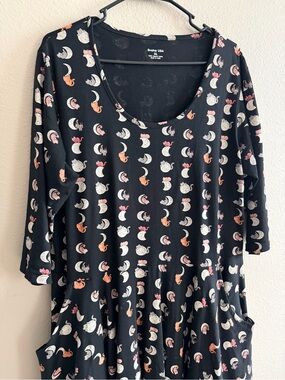 Svaha Lunar Kitty Glow-in-the-Dark Full Twirl Dress with Pockets